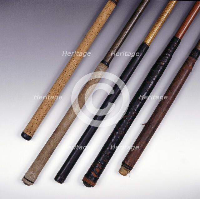 Various types of golf club grips, 1900-1930. Artist: Spalding Artist: Unknown
