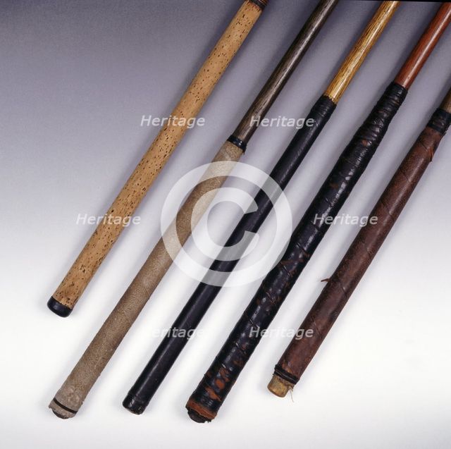 Various types of golf club grips, 1900-1930. Creators: Spalding, Unknown.