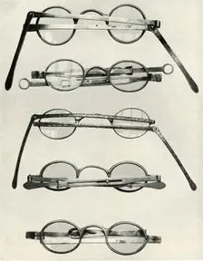 Various types of spectacles...of the late 18th and early 19th centuries, (1934). Creator: Unknown