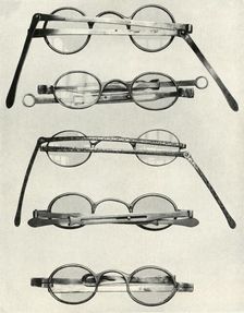 Various types of spectacles...of the late 18th and early 19th centuries, (1934). Creator: Unknown