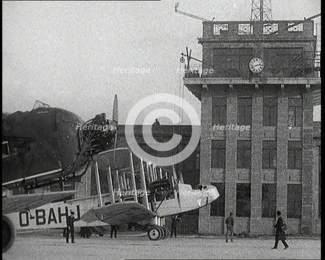 Various Aeroplanes Taxiing Along the Ground, 1920s. Creator: British Pathe Ltd.