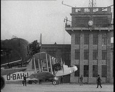 Various Aeroplanes Taxiing Along the Ground, 1920s. Creator: British Pathe Ltd