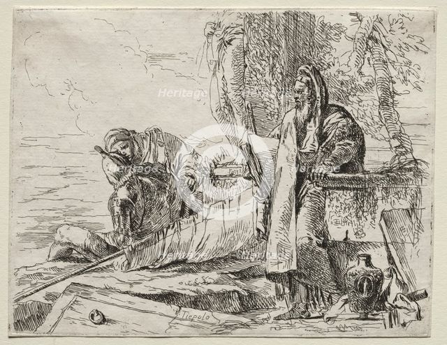 Various Caprices: The Philosopher Holding a Book. Creator: Giovanni Battista Tiepolo (Italian, 1696-1770).