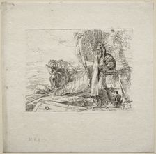 Various Caprices: The Philosopher Standing with Book, 1785. Creator: Giovanni Battista Tiepolo (Italian, 1696-1770)