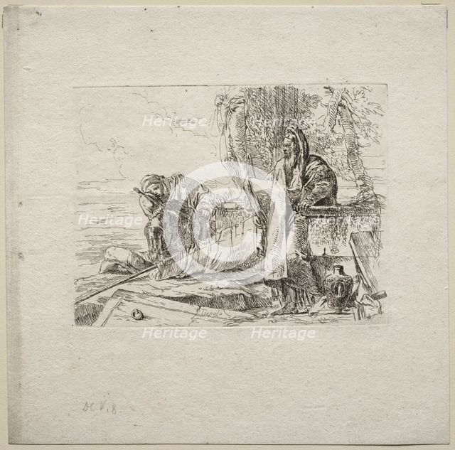 Various Caprices: The Philosopher Standing with Book, 1785. Creator: Giovanni Battista Tiepolo (Italian, 1696-1770).