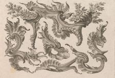 Various Designs for Rocaille Ornaments, Plate 2 from: Fortsezung von unter..., Printed ca. 1750-56. Creator: Jeremias Wachsmuth
