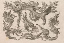 Various Designs for Rocaille Ornaments, Plate 2 from: Fortsezung von unter..., Printed ca. 1750-56. Creator: Jeremias Wachsmuth