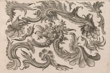 Various Designs for Rocaille Ornaments, Plate 3 from: Fortsezung von unter..., Printed ca. 1750-56. Creator: Jeremias Wachsmuth
