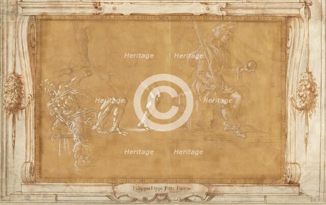 Various Figure Studies, c. 1493/1495. Creator: Filippino Lippi.