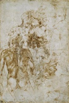 Various Figure Studies, c1490-1560. Artist: Michelangelo Buonarroti