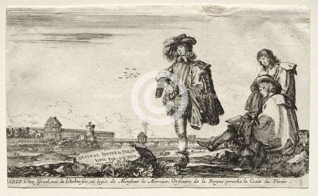 Various Figures and Landscapes, 1649. Creator: Stefano Della Bella (Italian, 1610-1664).