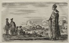 Various Figures and Landscapes: A Group of Polish Gentlemen, 1649. Creator: Stefano Della Bella (Italian, 1610-1664)