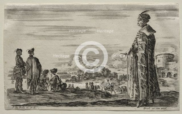 Various Figures and Landscapes: A Group of Polish Gentlemen, 1649. Creator: Stefano Della Bella (Italian, 1610-1664).