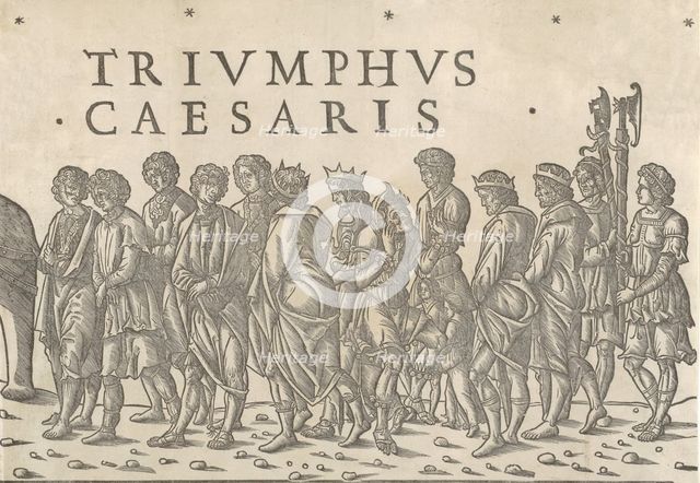 Various figures in procession, from 'The Triumph of Caesar', 1504. Creator: Jacob von Strassburg.