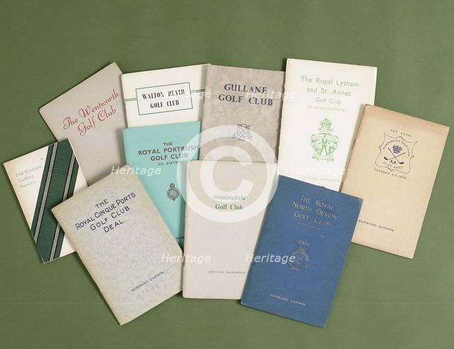 Various golf club handbooks and rulebooks, early 20th century. Creator: Unknown.