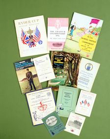Various golfing programmes, 20th century. Creator: Unknown