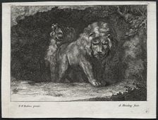 Various Lions. Creator: Abraham Blooteling (Dutch, 1640-1690)