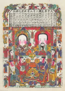 Various New Year’s pictures and door gods, early 20th century. Creator: Unknown