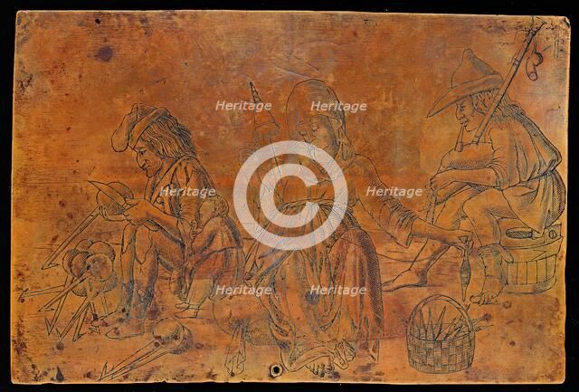 Various Occupations [recto], fourth quarter 15th century. Creator: Unknown.