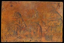 Various Occupations [recto], fourth quarter 15th century. Creator: Unknown