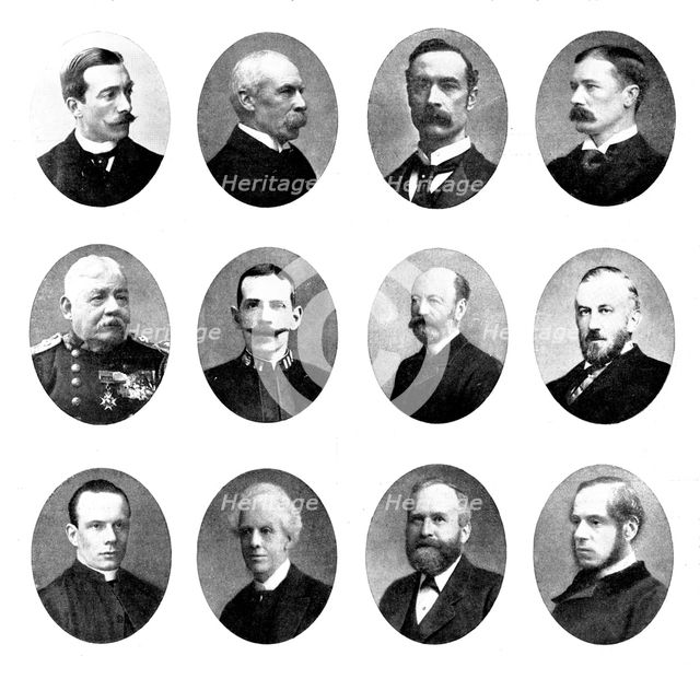 Various portraits, 1898. Creators: Unknown, Russell & Sons, Elliott & Fry, Maull & Fox.