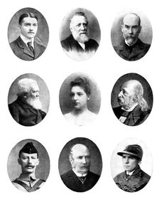 Various portraits, 1898. Creators: Clarence Hailey, Elliott & Fry, John Jabez Edwin Mayall, Owen Graystone Bird