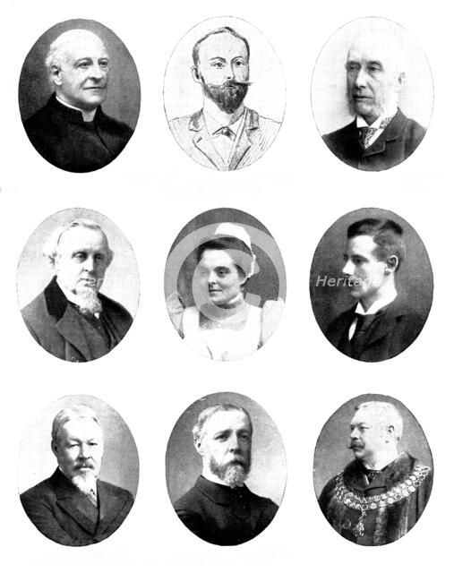 Various portraits, 1898. Creators: Elliott & Fry, Unknown.
