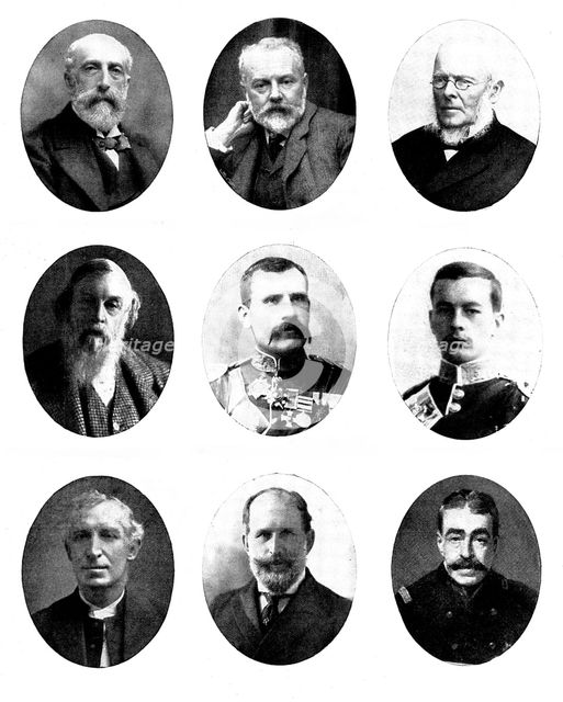 Various portraits, 1898. Creators: Russell & Sons, Unknown, Frank Gregory, Monro, John Saunders Climo.