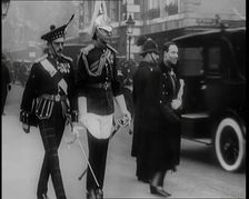 Various Soldiers Walking Down the Street, 1926. Creator: British Pathe Ltd