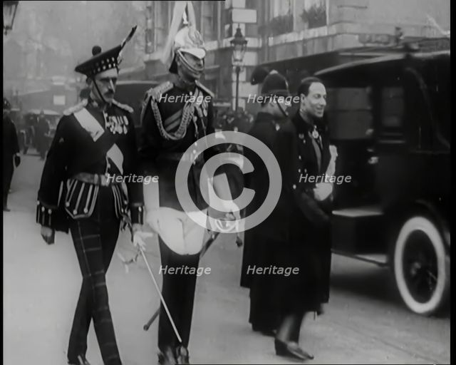Various Soldiers Walking Down the Street, 1926. Creator: British Pathe Ltd.