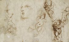 Various Studies, chiefly for the Borghese-Beckford St Catherine, early 16th century. Artist: Raphael