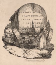 Various Subjects Drawn from Life and on Stone: A Wagon with Harnessed Horses, 1821. Creator: Théodore Géricault (French, 1791-1824)
