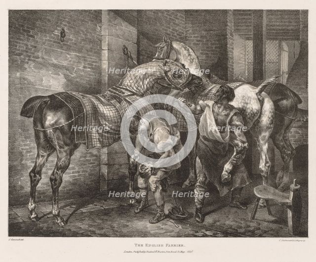 Various Subjects Drawn from Life and on Stone: The English Farrier, 1821. Creator: Théodore Géricault (French, 1791-1824).