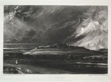 Various Subjects of Landscape, Characteristic of English Scenery... Old Sarum, 1832. Creator: David Lucas (British, 1802-1881)