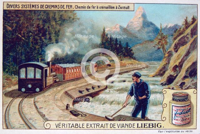 Various systems of railroads, Zermatt, Switzerland, c1900. Artist: Unknown