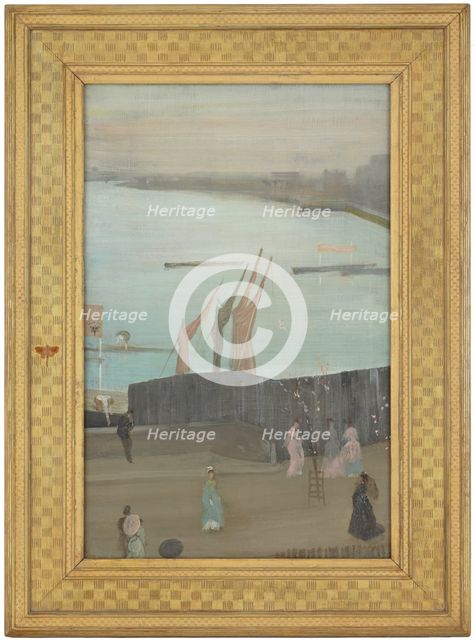 Variations in Pink and Grey: Chelsea, 1871-1872. Creator: James Abbott McNeill Whistler.