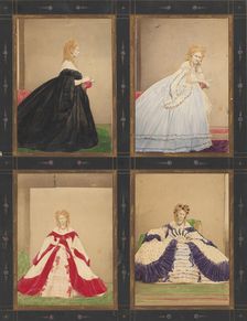 [Variations on the "Elvira" Dress], 1861-67. Creator: Pierre-Louis Pierson