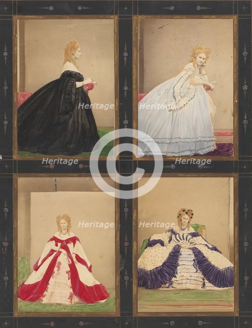 [Variations on the "Elvira" Dress], 1861-67. Creator: Pierre-Louis Pierson.
