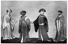 Varieties of the houppelande, c14th century, (1910)