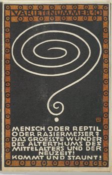 Variety Act 10: Man or Reptile or Razor? (Varietenummer 10: Mensch oder Reptil oder Rasier..., 1907. Creator: Moritz Jung