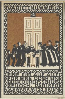 Variety Act 12: One for All, All for One or a Glimpse through the Keyhole (Varietenummer 1..., 1907. Creator: Moritz Jung