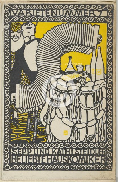 Variety Act 7: Sepp and Kathi Steidler, Popular House Comedians (Varietenummer 7: Sepp und..., 1907. Creator: Moritz Jung.