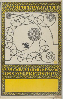 Variety Act 9: Aldo Mario Brasso, "Leap of Death" Artist (Varietenummer 9: Aldo Mario Bras..., 1907. Creator: Moritz Jung