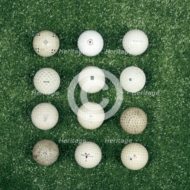 Variety of golf balls. Creator: Unknown.