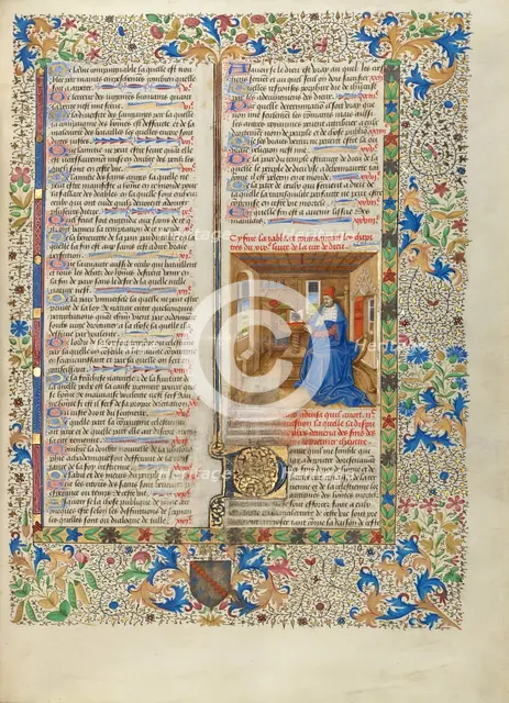 Varro in His Study; Cité de Dieu, about 1440-1450. Creator: Master of the Oxford Hours.