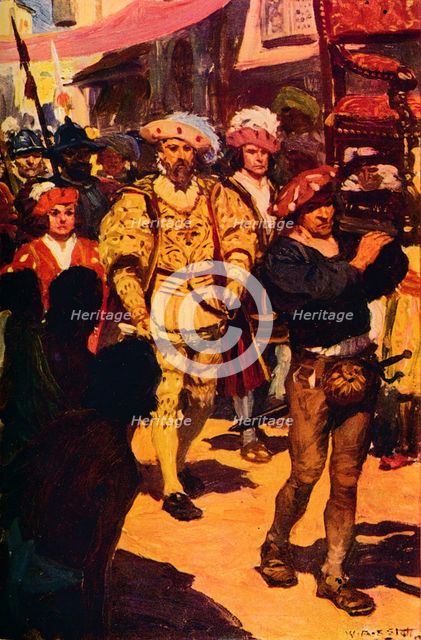 'Vasco Da Gama Visiting the King of Calicut', 1498 (c1912). Artist: Unknown.