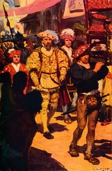 Vasco Da Gama Visiting the King of Calicut 1498 (c1912)