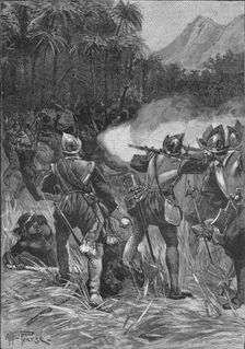 Vasco Nunez De Balboa fighting his way to the Cordilleras, c1513 (1908)