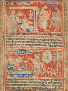 Vasanta Vilasa (a poem on Spring) (detail), 1451. Creator: Unknown