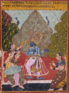 Vasanta Ragini, Second Wife of Dipak Raga, Folio from a Ragamala..., between c1675 and c1700. Creator: Unknown